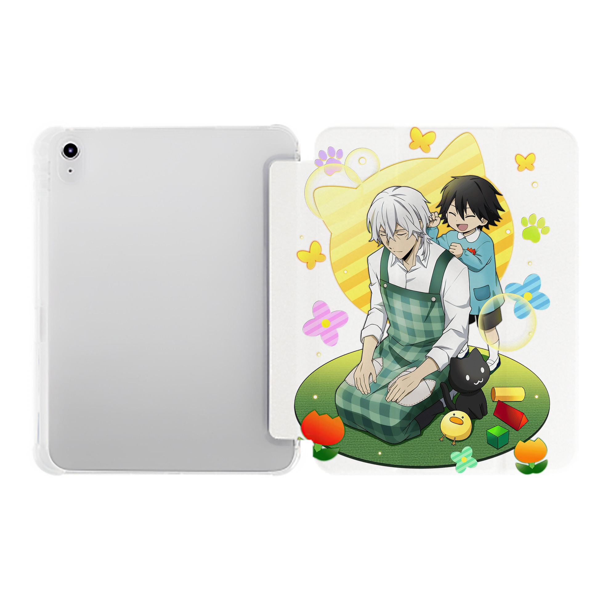 （画像用） 文豪ストレイドッグス Bungo Stray Dogs IPad ケース ペン収納付き 三つ折りスタンド PUレザー×シリコン 対応機種9.5/10.5/10.9インチ